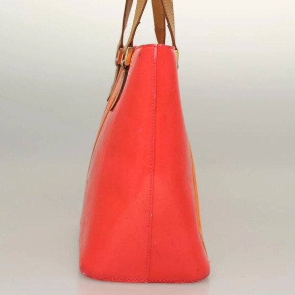 LOUIS VUITTON Monogram Vernis Fluo Houston Hand Bag Orange M91935 Auth 131452 - Picture 3 of 16